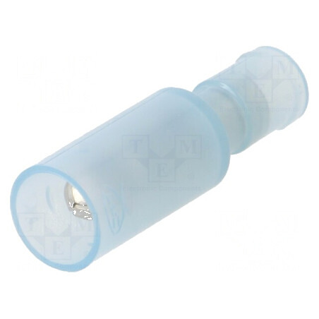 Terminal rotund tată Ø 4mm 2mm² crimpat pe cablu izolat | Electronic-mag.ro | Componente Electronice