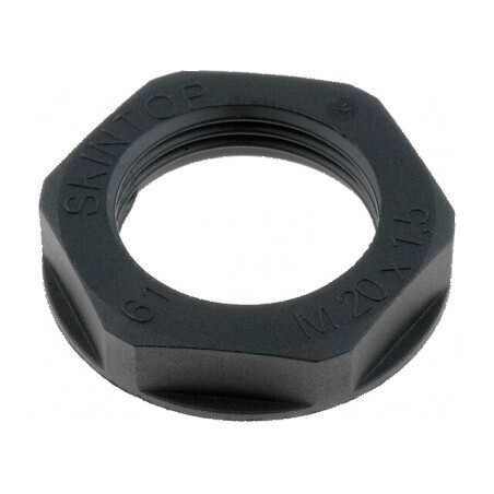 Piuliță M16 poliamidă UL94V-2 22mm neagră -20° până la 100°C Pas 1,5 | Electronic-mag.ro | Componente Electronice