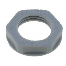Piuliță M16 poliamidă UL94V-2 22mm gri -20° până la 100°C Pas 1,5 | Electronic-mag.ro | Componente Electronice
