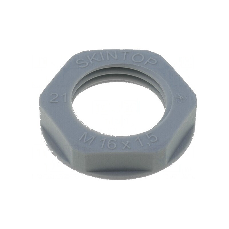 Piuliță M16 poliamidă UL94V-2 22mm gri -20° până la 100°C Pas 1,5 | Electronic-mag.ro | Componente Electronice
