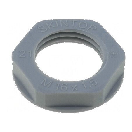 Piuliță M16 poliamidă UL94V-2 22mm gri -20° până la 100°C Pas 1,5 | Electronic-mag.ro | Componente Electronice
