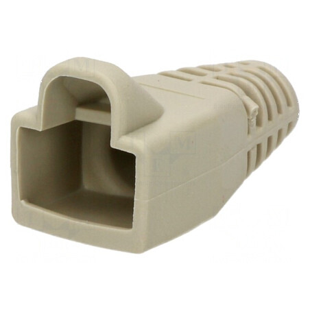 Protecție mufă RJ45 6mm gri deschis | Electronic-mag.ro | Componente Electronice