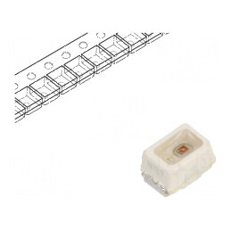 LED SMD Mini PLCC2 Roșie 280-450mcd 2,3x1,3x1,4mm | Electronic-mag.ro | Componente Electronice