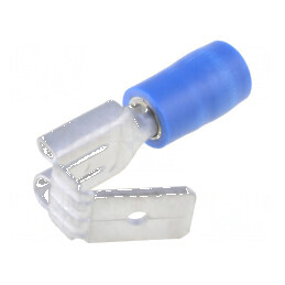 Terminal plat 6,3mm 0,8mm mamă/tată pentru cablu 2mm2 crimpat | Electronic-mag.ro | Componente Electronice