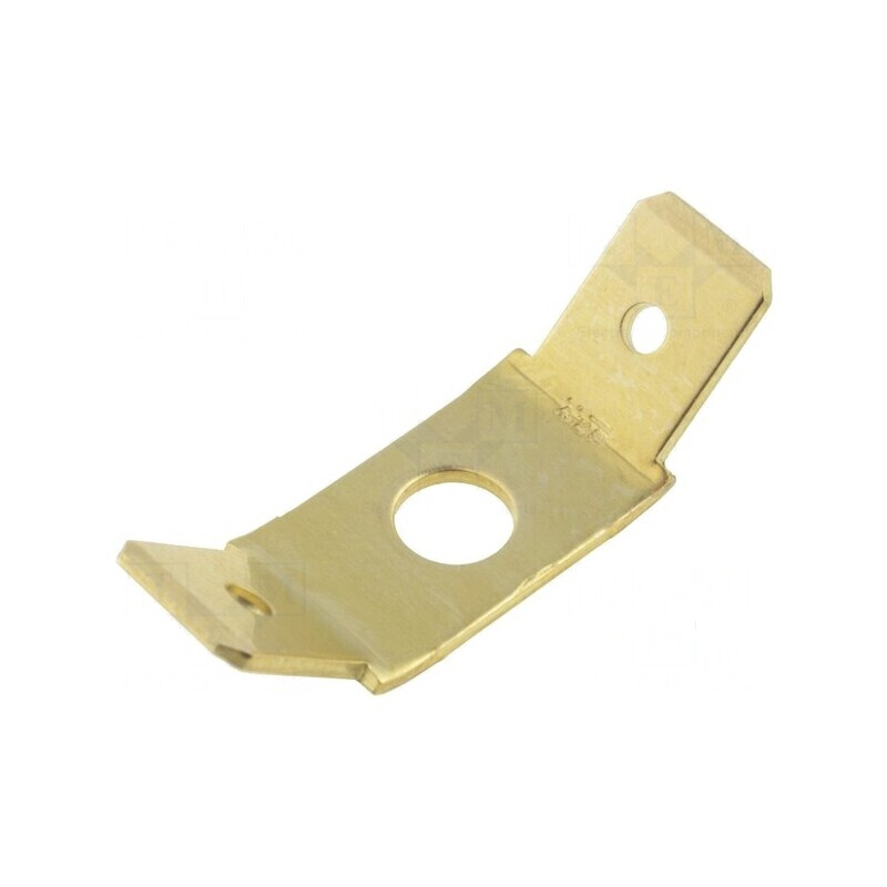 Terminal plat 6,3mm 0,8mm tată M4 alamă dublă înşurubare | Electronic-mag.ro | Componente Electronice