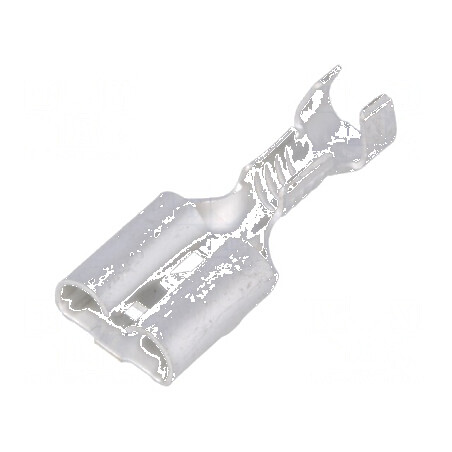 Terminal plat 6,3mm mamă 0,8mm 0,8-2mm² crimpat pe cablu | Electronic-mag.ro | Componente Electronice