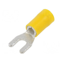 Furcă M4 Ø4,3mm izolată cupru pentru cablu 4÷6mm2 | Electronic-mag.ro | Componente Electronice