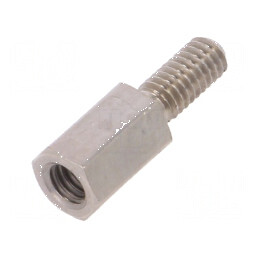 Piuliță distanțieră filetată 6mm M2.5 hexagonală | Electronic-mag.ro | Componente Electronice