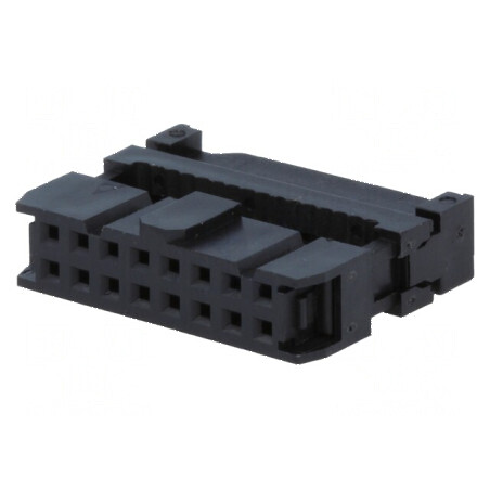 Conector IDC mufă mamă 16 pini cu presare cablu | Electronic-mag.ro | Componente Electronice