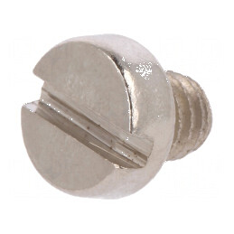 Şurub M4x4 0,7 Cap Rotund Crestă 1,2mm Alamă Nichel | Electronic-mag.ro | Componente Electronice