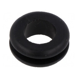 Manșon negru 15mm x 11mm pentru panou grosime max. 3mm | Electronic-mag.ro | Componente Electronice