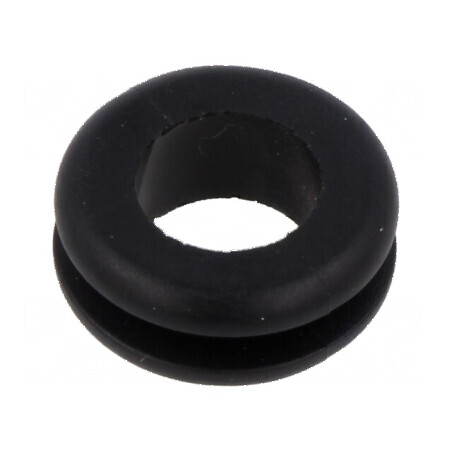 Manșon negru 15mm x 11mm pentru panou grosime max. 3mm | Electronic-mag.ro | Componente Electronice