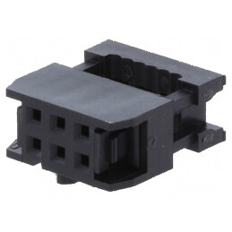 Conector IDC mufă mamă 6 pini fără presare cablu | Electronic-mag.ro | Componente Electronice