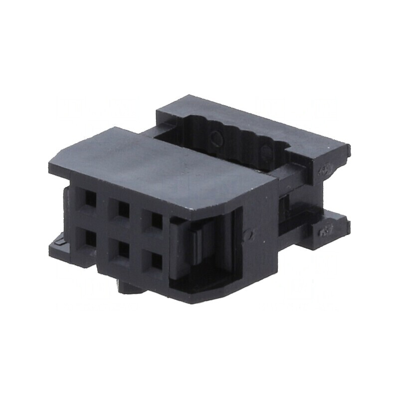 Conector IDC mufă mamă 6 pini fără presare cablu | Electronic-mag.ro | Componente Electronice