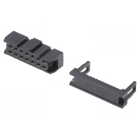 Conector IDC mufă mamă 14 PIN pentru cablu bandă 1,27mm | Electronic-mag.ro | Componente Electronice
