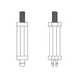 Distanţier PCB poliamidă 66 10mm 3mm | Electronic-mag.ro | Componente Electronice