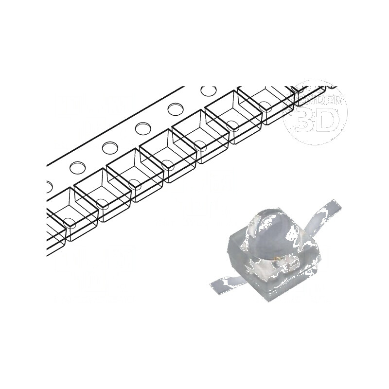 LED SMD Gull Wing Roșie 1900-3000mcd 4,5x2x2,8mm 20° 20mA | Electronic-mag.ro | Componente Electronice