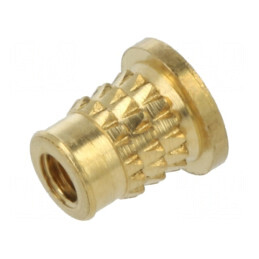 Adaos filetat din alamă M2,5 BN 37901, Lungime 5,2mm pentru plastic | Electronic-mag.ro | Componente Electronice