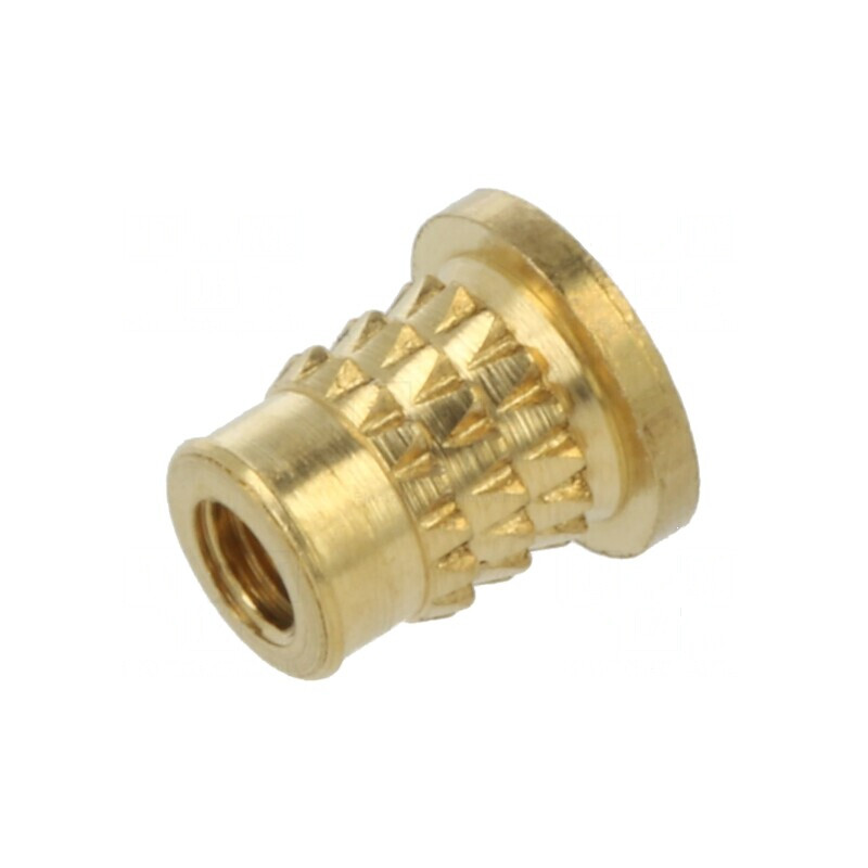 Adaos filetat din alamă M2,5 BN 37901, Lungime 5,2mm pentru plastic | Electronic-mag.ro | Componente Electronice Adaos filetat din alamă M2,5 BN 37901, Lungime 5,2mm pentru plastic | Electronic-mag.ro | Componente Electronice