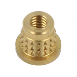 Adaos filetat alamă M2.5 4.1mm pentru plastic | Electronic-mag.ro | Componente Electronice