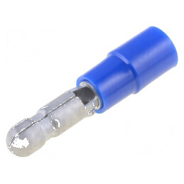 Terminal rotund tată Ø 4mm 2mm² crimpat cablu izolat | Electronic-mag.ro | Componente Electronice