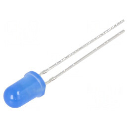 LED 5mm albastru 750-1120mcd 30° convex 3-5V | Electronic-mag.ro | Componente Electronice