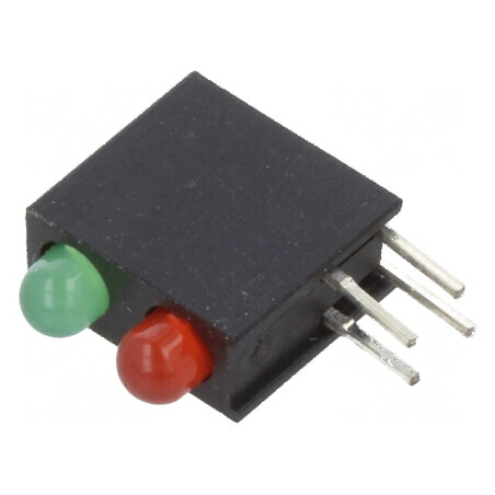 LED Bicolor 3mm Roșu/Galben-Verde cu 2 Diode | Electronic-mag.ro | Componente Electronice