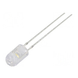 LED 5mm alb cald 18000-22000mcd 30° convex | Electronic-mag.ro | Componente Electronice