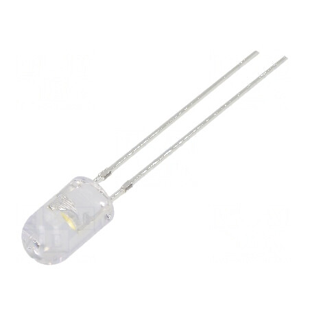 LED 5mm alb cald 18000-22000mcd 30° convex | Electronic-mag.ro | Componente Electronice