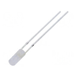 LED 3mm Alb Cald 750-1120mcd 110° Plat 108mW | Electronic-mag.ro | Componente Electronice