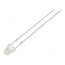 LED 3mm Albă 500mcd 140° Convex | Electronic-mag.ro | Componente Electronice