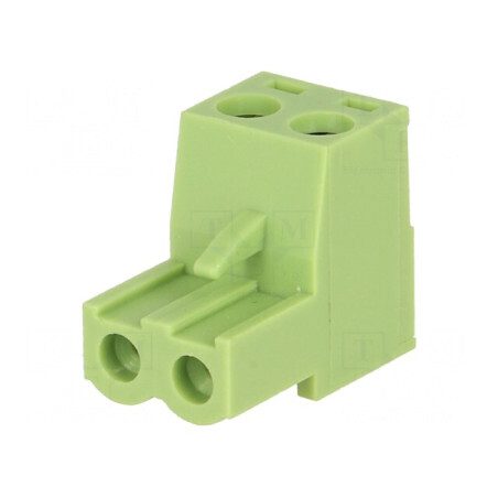 Regletă de conexiuni deconectabilă 5,08mm cu 2 piste drept mufe | Electronic-mag.ro | Componente Electronice