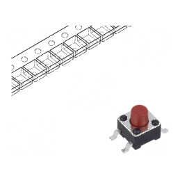 Microîntrerupător TACT SPST-NO 0,05A/12VDC SMT 2,55N | Electronic-mag.ro | Componente Electronice
