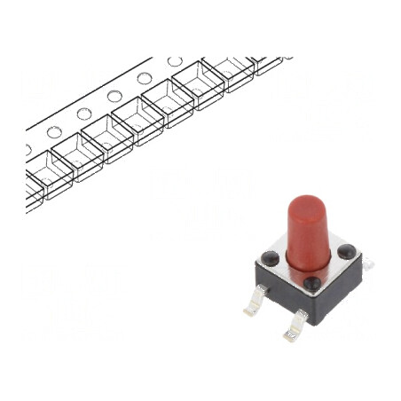 Microîntrerupător TACT SPST 0,05A 12VDC SMD | Electronic-mag.ro | Componente Electronice