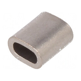 Inel de prindere cupru pentru cabluri Ø2mm L: 9,3mm nichel | Electronic-mag.ro | Componente Electronice