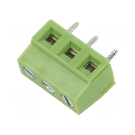 Regletă de conexiuni PCB 90° 5mm 3 piste 1,5mm² | Electronic-mag.ro | Componente Electronice
