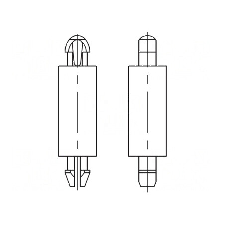 Distanțier PCB poliamidă 66 4mm UL94V-2 | Electronic-mag.ro | Componente Electronice