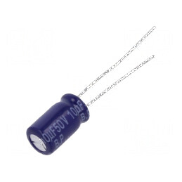 Condensator electrolitic bipolar THT 10uF 50VDC 6.3x11.2mm | Electronic-mag.ro | Componente Electronice
