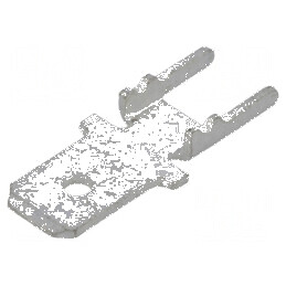 Terminal plat 4,8mm 0,5mm tată THT alamă cositorit drept | Electronic-mag.ro | Componente Electronice