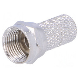 Conector F mufă tată drept RG59 6mm twist-on | Electronic-mag.ro | Componente Electronice