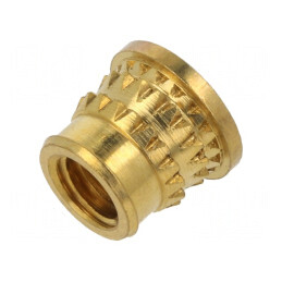 Adaos filetat alamă M4 5,6mm pentru plastic MULTISERT® | Electronic-mag.ro | Componente Electronice
