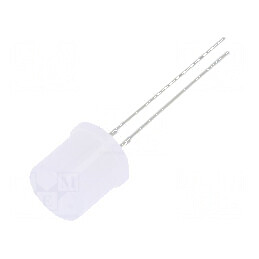 LED 10mm Alb Cald 750-1120mcd 180° Plat | Electronic-mag.ro | Componente Electronice