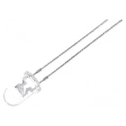 LED 5mm alb rece 4200-7000mcd 60° convex | Electronic-mag.ro | Componente Electronice