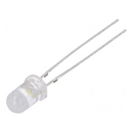 LED 5mm Alb Rece 5800-7000mcd 100° Convex | Electronic-mag.ro | Componente Electronice