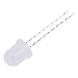 LED 8mm alb rece 400mcd 60° convex | Electronic-mag.ro | Componente Electronice
