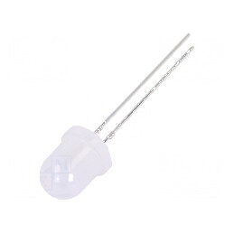 LED 8mm alb rece 5800-7000mcd 30° convex | Electronic-mag.ro | Componente Electronice