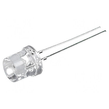 LED 8mm alb rece 3000-4200mcd 140° plat | Electronic-mag.ro | Componente Electronice