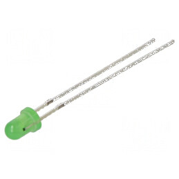 LED 3mm Verde 30-45mcd 60° Convex | Electronic-mag.ro | Componente Electronice