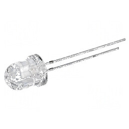 LED 8mm alb cald 14400-18000 mcd 30° convex | Electronic-mag.ro | Componente Electronice