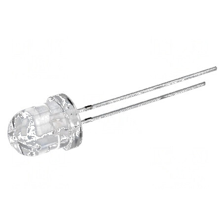 LED 8mm alb cald 14400-18000 mcd 30° convex | Electronic-mag.ro | Componente Electronice